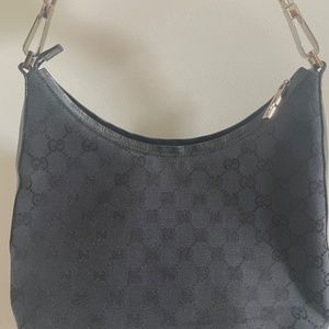 Authentic Vintage Gucci Black GG Bag